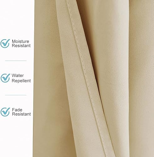 Miniatura 6 de RYB HOME - Cortinas opacas extraanchas para exteriores, impermeables, resisten el viento, 100 pulgadas de ancho x 84 pulgadas de largo, 1 panel,