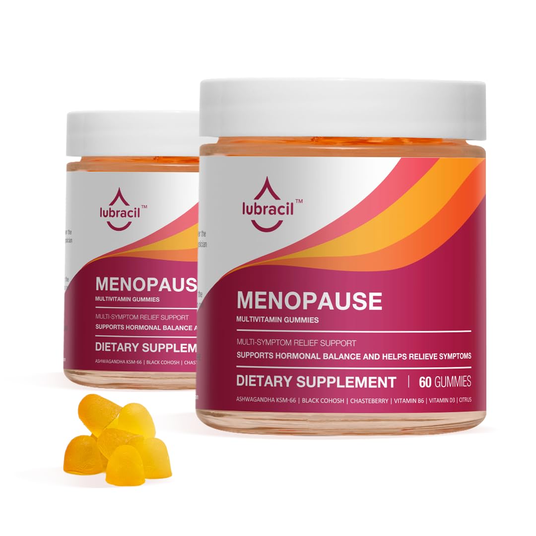 Lubracil Menopause Gummies for Women, Supplement Formula,120 Gummies-2 Pack