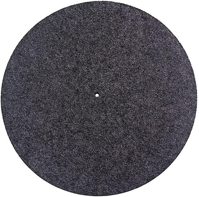 Anti-Static Felt Platter Turntable Mat 2MM Thick Anti-Vibration Slipmat Audiophile for LP Vinyl Record Players Gray