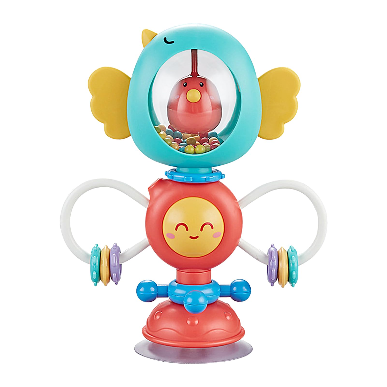 Jouet Dentition Bébé Avec Ventouse - Silicone Alimentaire Sans BPA - Montessori 3-18 Mois