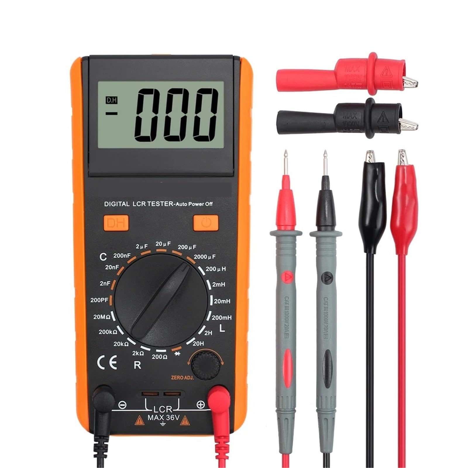 Multimètre numérique LCR avec écran LCD pour tester résistance et capacité