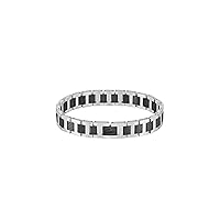 Lacoste Braccialetto a maglie da uomo Collezione METROPOLE in Acciaio Inossidabile e Acciaio Nero