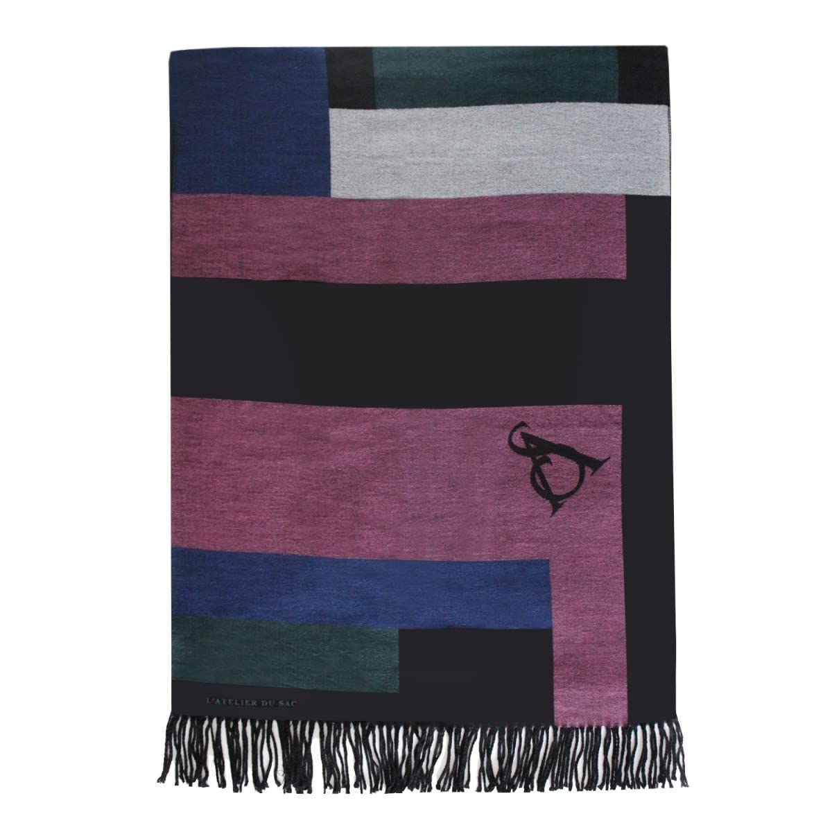 L'Atelier du sac13221 Scarf Black multi TU, Black Multi, One Size