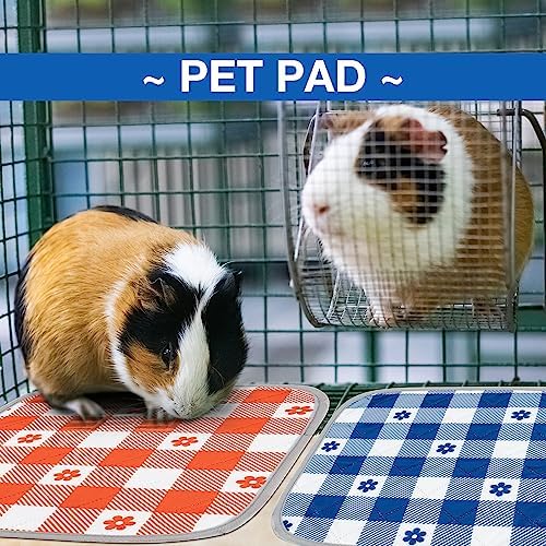 MICOOYO Washable Puppy Training Pads - 4Pack Reusable Dog Pee Pads, Waterproof Pet Training Mat for Dogs Cats Small Animals (Plaid, 11.8*11.8 inch)