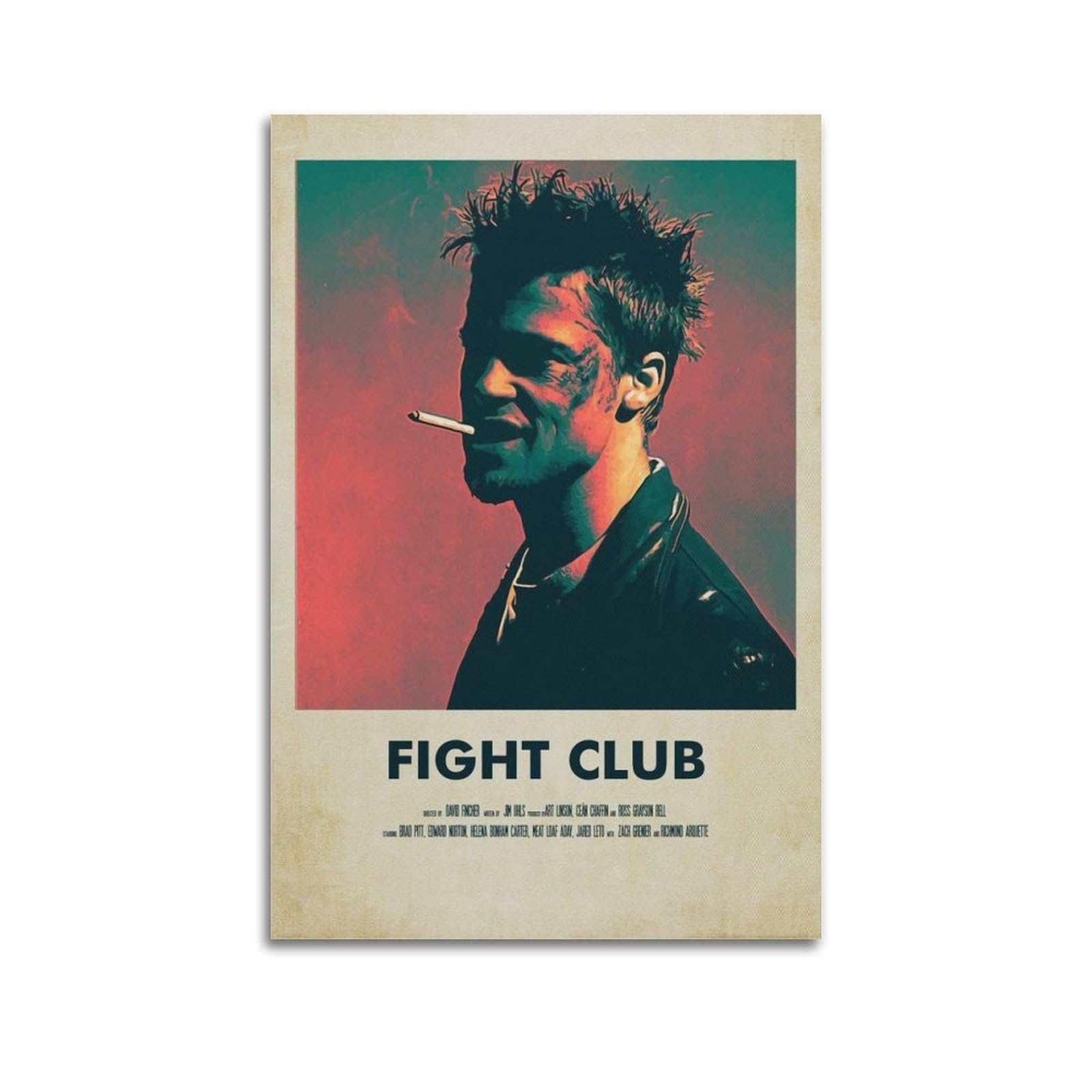 SUDANGDIANZI Vintage Movie Fight Club Poster For Bedroom Aesthetic 90s Canvas Poster And Wall Art Modern Family Bedroom Gym Office Decor Gift 08x12inch(20x30cm) Unframe-style