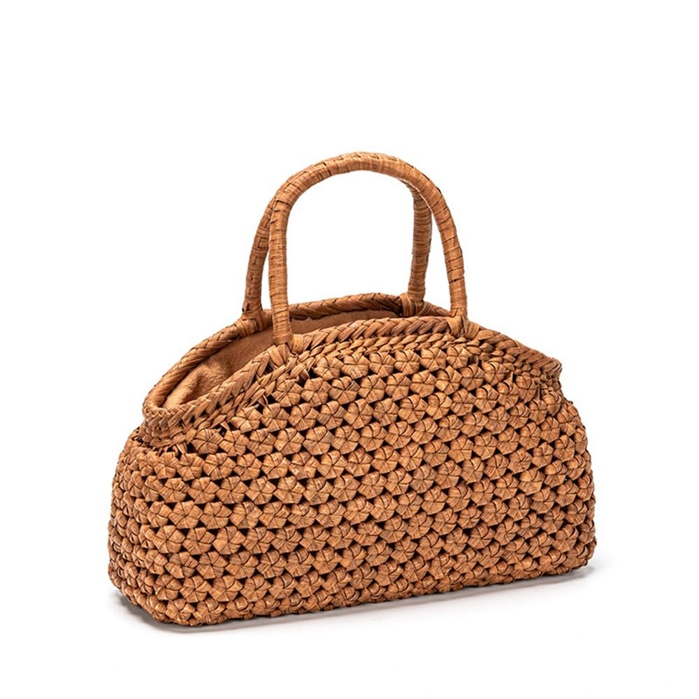 Kosze HHF, 1 sztuka, ręcznie tkany worek z winogron, bambusowy pleciony kosz do przechowywania herbaty, damskie torebki i ubrania, wymiary 30 x 9 x 21 cm,F 30x9x21cm
