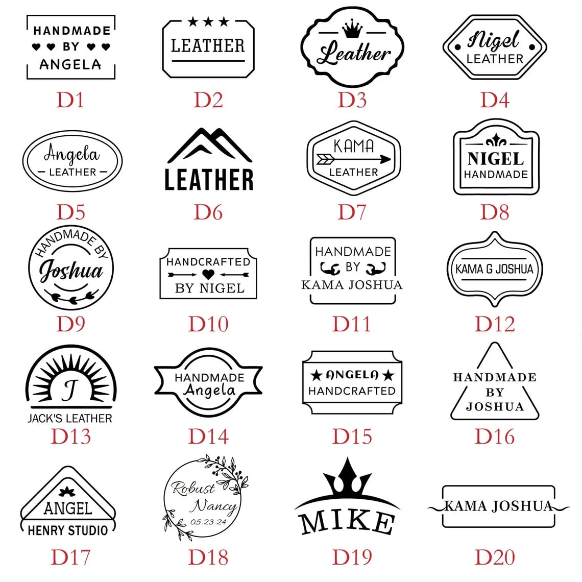 Timbro personalizzato per pelle, timbro personalizzato per logo in pelle con goffratura a caldo, timbri per matrimoni, regalo per papà
