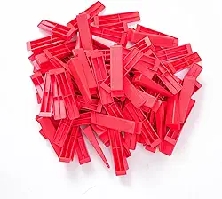 Kit 100 Cunhas Niveladoras Piso Cerâmico Profissional Revestimento Cerâmica Porcelanato Para Obra e Reforma