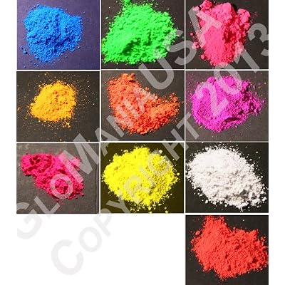 1oz Blue Neon Pigment Powder, UV Black Light Reactive, Fluorescent