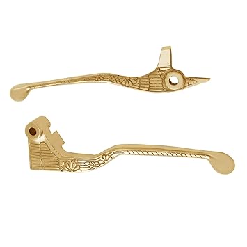 ZUPIN Brass Clutch and Brake Lever for Royal Enfield All Models and All Other Bikes (Gold)