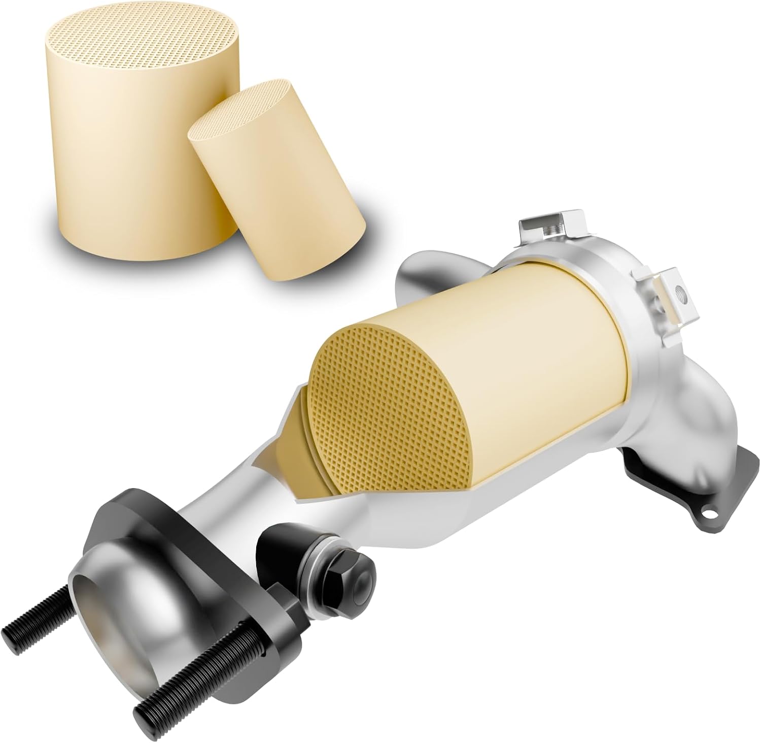 Front Right Catalytic Converter Compatible with 2015 2016 2017 2018 Ford Edge, 2013-2019 Ford Flex/Explore 3.5L V6 Passenger Side High Flow Catalytic Convertor (EPA Compliant)
