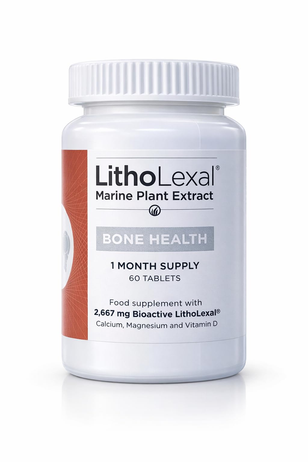 Bone Health containing Plant-Based Calcium, Magnesium and Vitamin D , Food Supplement,60 Tablets (1 Month Supply)