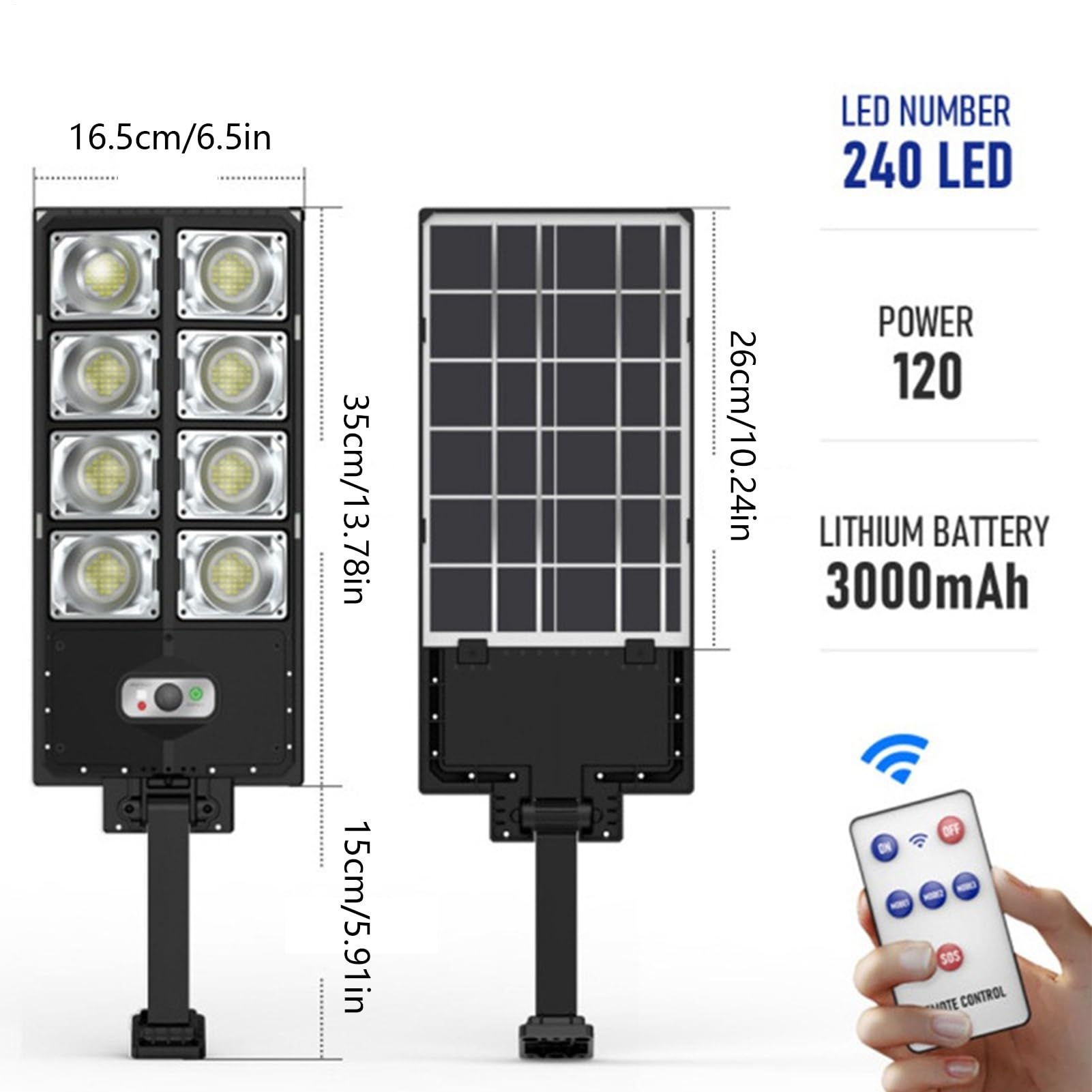 Lampada A Energia Solare LED Luminoso Sicurezza Notturna