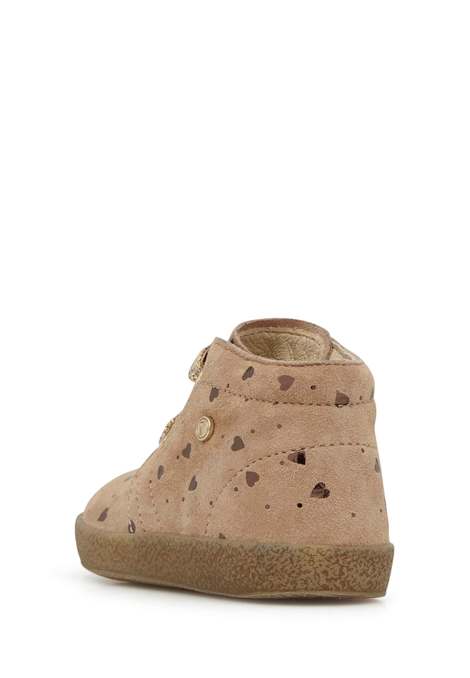 Falcotto Conte-Scarpe in Suede con Stampa Cuoricini