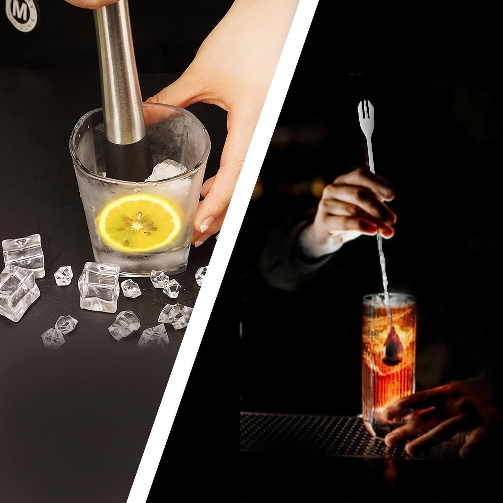 Pestello Per Cocktail In Acciaio Inox - Muddler Professionale Per Tritare Ghiaccio E Frutta - Foto 10