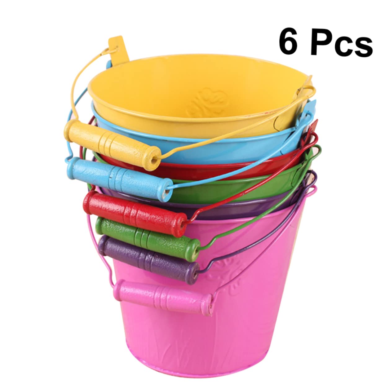 ERINGOGO 6 Pièces Seau De Seau à Sable Jouets De Plage Petit Seau De Plage Mini Seaux De Plage Seaux De Sable De Sable Seaux Seaux Toys De Sable De Plage Jouets De Sable