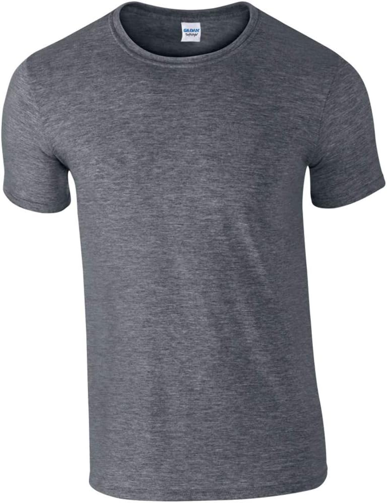Gildan Mens Short Sleeve Soft-Style T-Shirt (M) (Indigo Blue) - Image 8