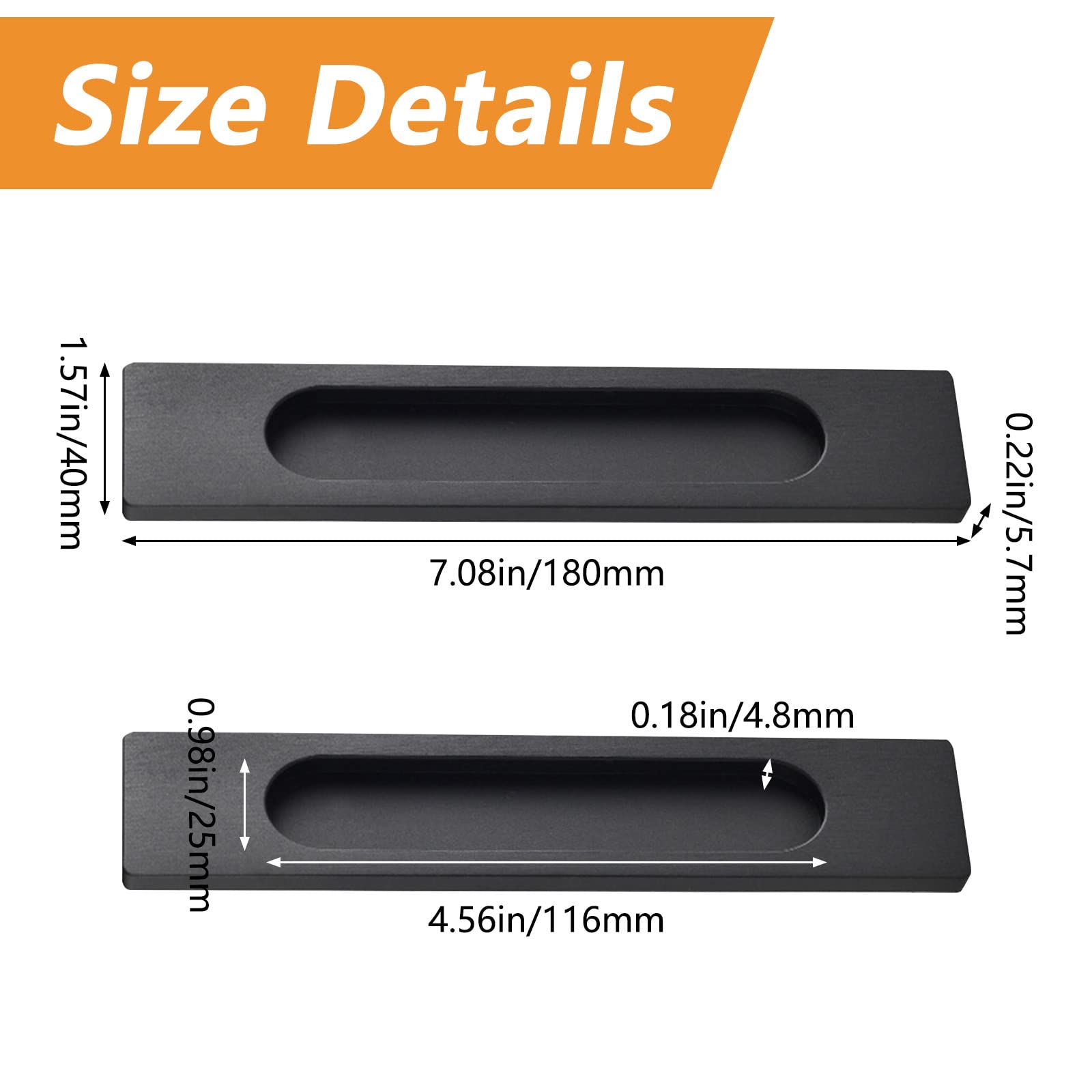 Maniglie Autoadesive Per Porte Scorrevoli - Lega Alluminio Acciaio Spazzolato - Foto 8