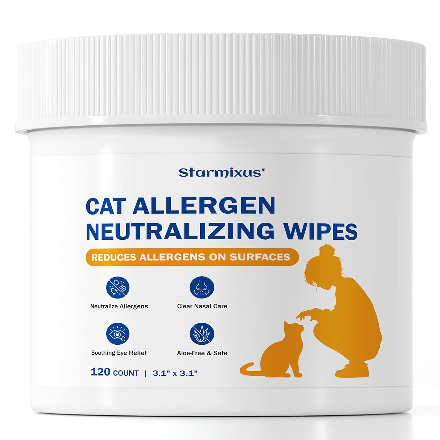 Cleaning Wipes, Cat Allergy Relief for Humans, Multi-Surface Cleaner