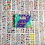 Puffy Stickers for Kids 45 Sheets - 3D Puffy Sheets - 1300+ Kids Stickers - Perfect for Party Bag Fillers, Sticker for Scrapbooking, Fun with Sticker of Cars, Letters, Numbers, Dinosaur, Stars & More