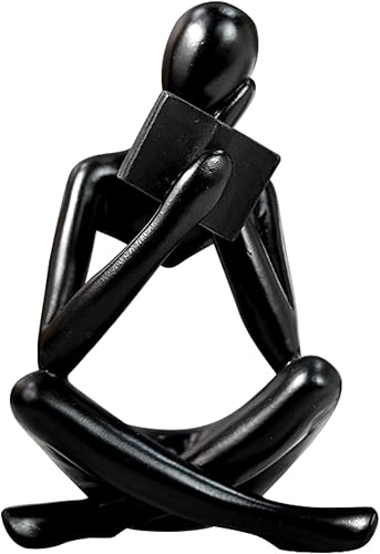 Miniatura 9 de Estatua de Mujer Leyendo, Esculturas de Pensador, Ornamento de Arte Abstracto, Decoración de Figurina Estética Moderna, Adecuada para Hogar Sala de