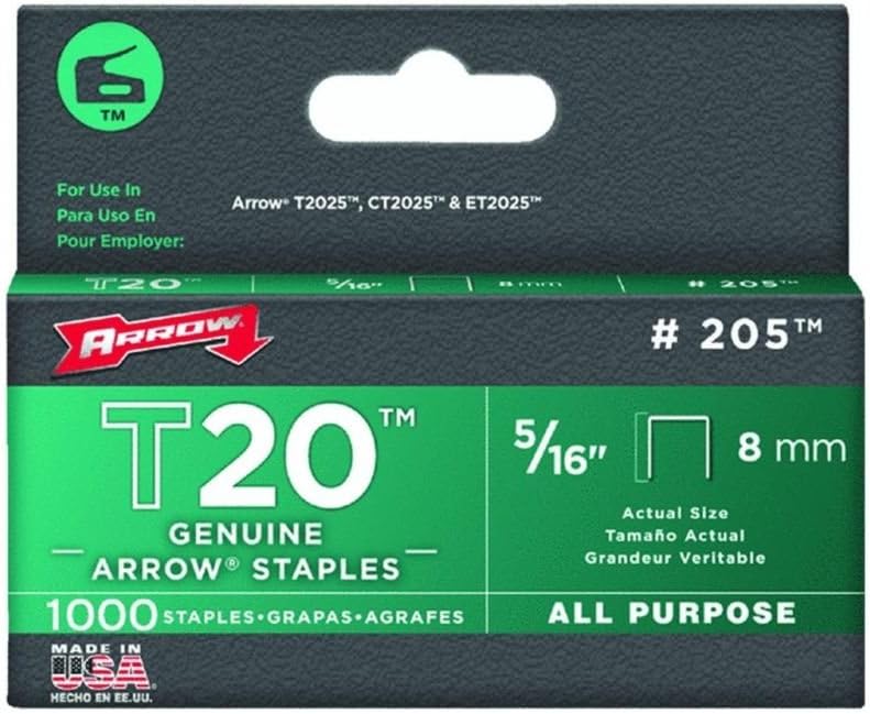 Arrow Fastener T25 Staples - 9/16 Inch Round Crown, 24 Boxes Of 1,000 (24,000 Total)