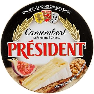 President Soft Ripened Camembert Brie Cheese 8 oz - Authentic French Import
