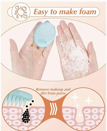 Miniatura 4 de RaxTup Paquete de 2 exfoliantes faciales de silicona, cepillo exfoliante facial, cepillo de limpieza facial, exfoliante de puntos negros,