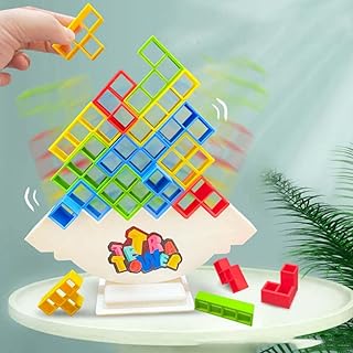 Shapescode Tetra Tower Stacking Game, Tetra Tower Game, Balance Stacking Block Game, Tetra Tower Balance Stacking Blocks Game, Board Games, Stacking Blocks Tetra Balance Game for Adults Kids