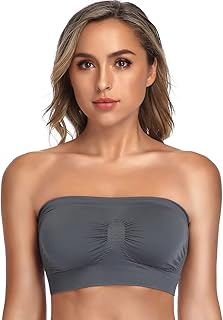 Sponsored Ad - ANGOOL Strapless Comfort Wireless Bra with Slip Silicone Bandeau Bralette Tube Top