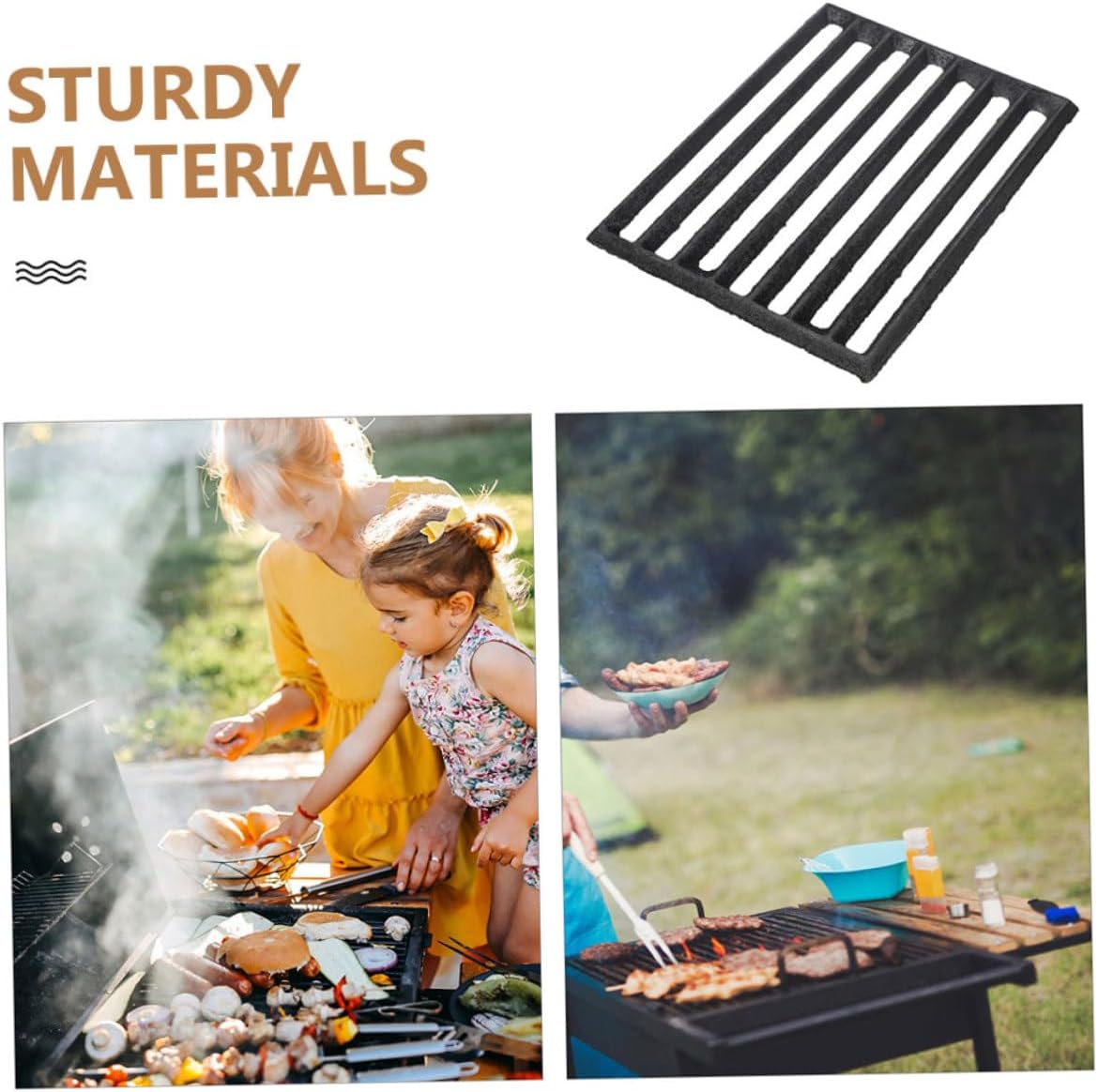 Iron Fire Grate for Barbecue Stove Grate for Indoor and Outdoor Use for Grilling Meat Fish Vegetables and More