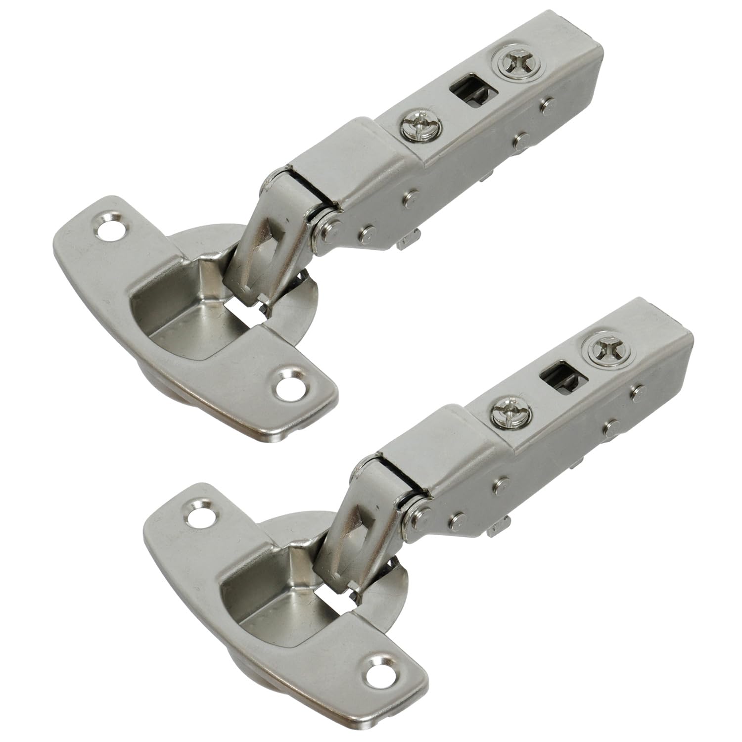 Reliapart Original Sensys 110° Cabinet Door Hinge (2 Pack) Compatible For Universal Kitchens Half Overlay Nickel Plated 52Mm X 5.5Mm Screw-On Pattern 9071206 Quiet Soft-Close Cupboard Fitting