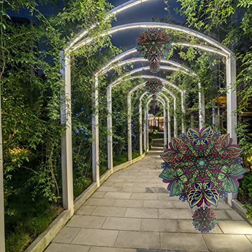 Zzhaoyi 12 Inches Wind Spinner Mandala Wind Spinners For Yard And Garden Decor Hanging Wind Spinner Mandala Wind Spinner Gifts For Lawn Hanging Pinwheels Crafts Ornaments #TOP4