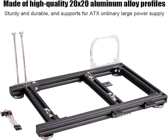 DIY Gaming Computer Case,PC Open Frame Test Bench Mini ITX Motherboard Overlock Computer Case DIY Mod Base