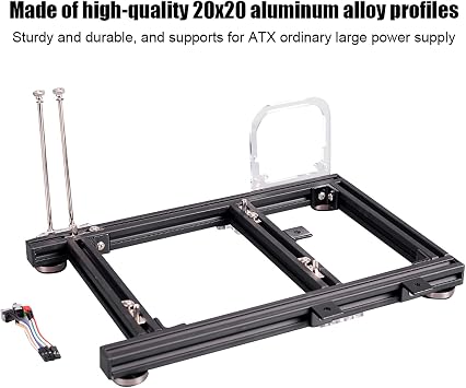 DIY Gaming Computer Case,PC Open Frame Test Bench Mini ITX Motherboard Overlock Computer Case DIY Mod Base