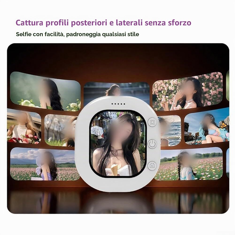 Vlog Selfie Monitor Schermo Per IPhone/Android, 4K Wireless Vlog Selfie Screen, Display Ad Alta Luminosità, Retro Magnetico Per Live Streaming
