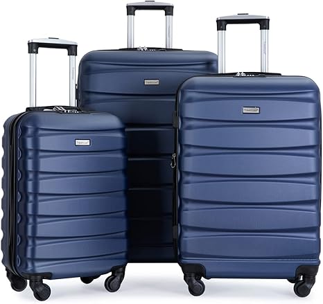 review Tripcomp Expandable Luggage Set ABS Material,Ligthweght Hardshell Suitcase Set with TSA Lock 360°Double Spinner Wheels ，Hardside Carry on,3piece Sets 20inch 24inch 28inch (Royalblue)