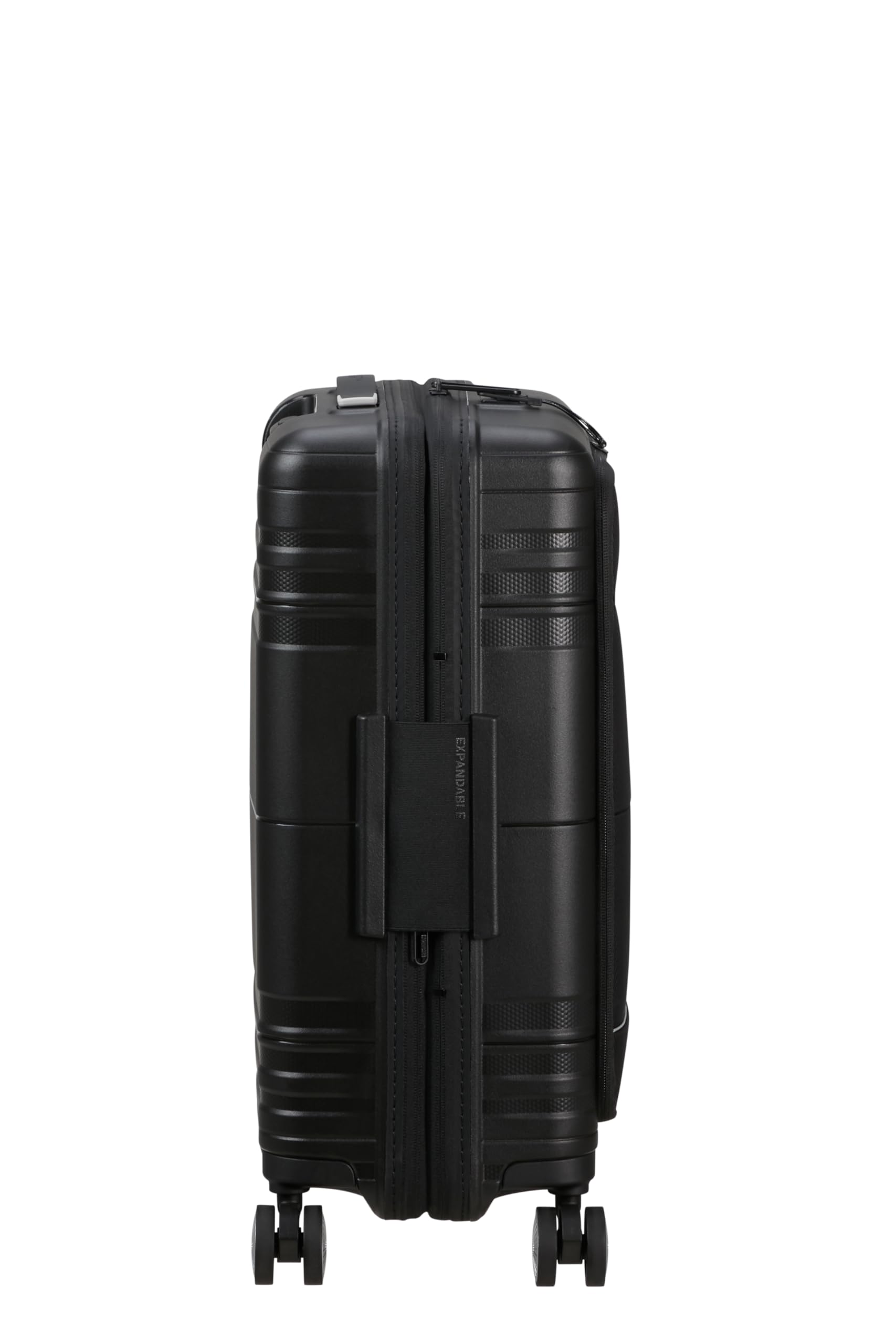 American Tourister Hello Cabin - Spinner S, Expandible Hand Luggage, 55 cm, 39/45 L, Black (Onyx Black)