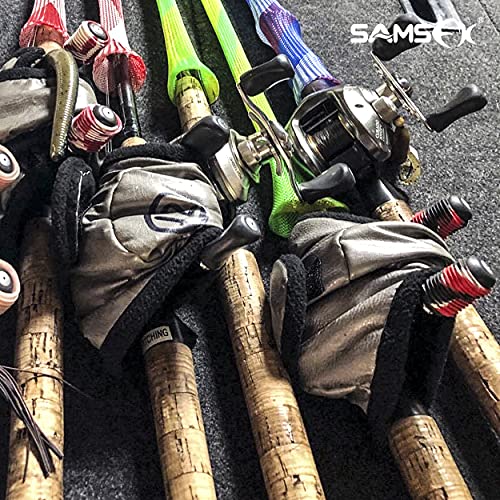 Image of SAMSFX Fishing Reel Handle Grips Baitcaster Knob Covers 3 Pairs in Pack