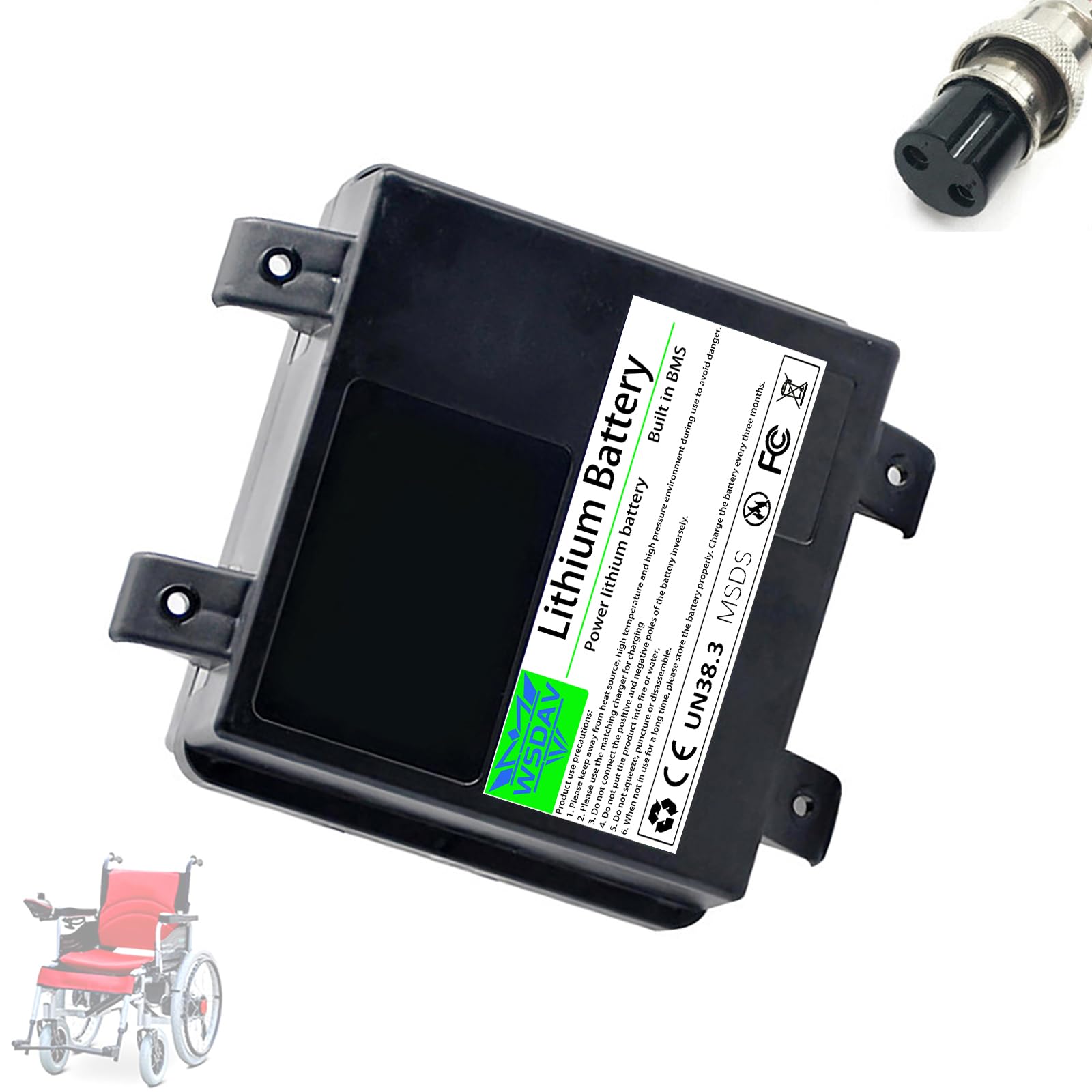 Batterie au Lithium 24 V pour Fauteuil Roulant Pliable