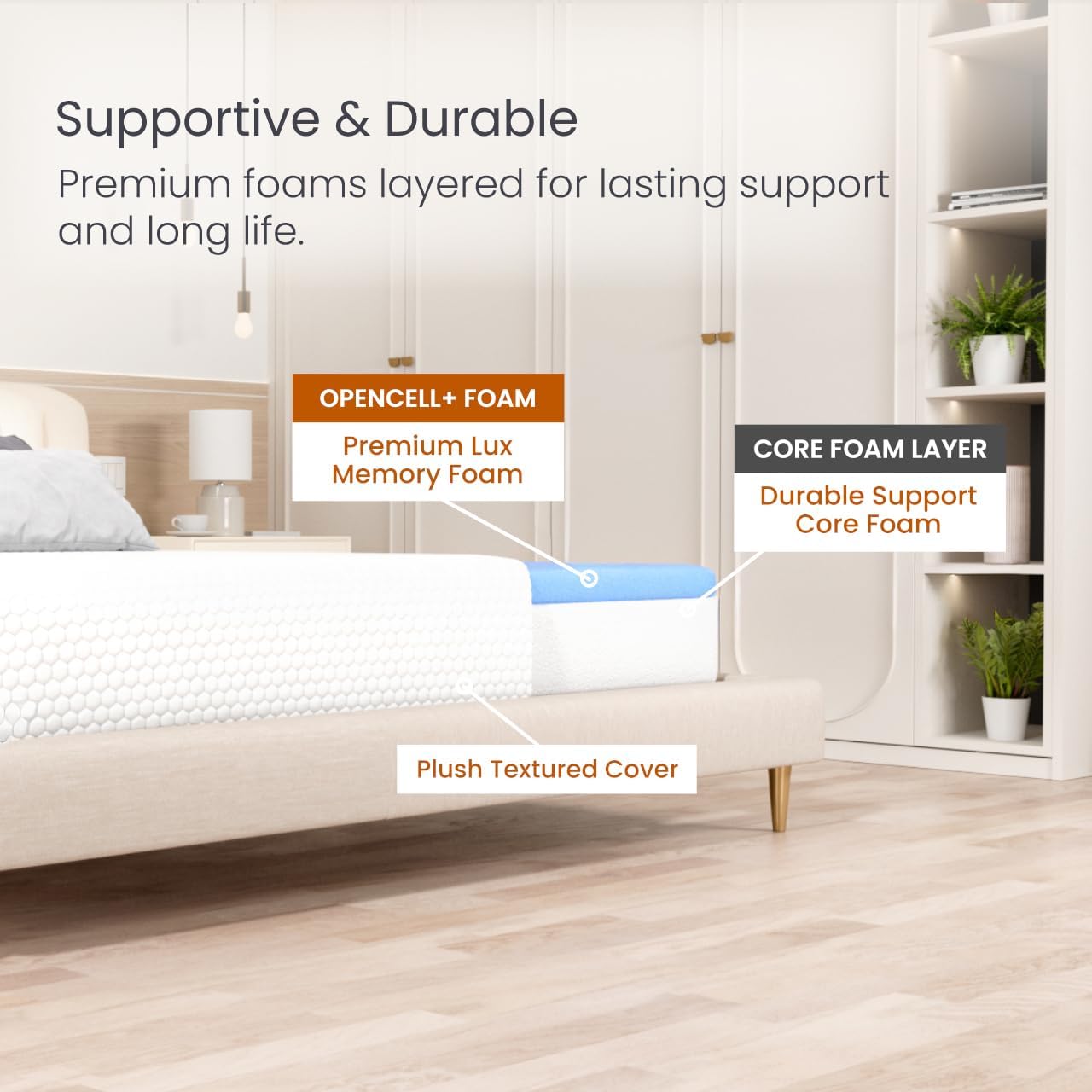 Layla The Essential Mattress 9 in | CertiPUR-US Certified Memory Foam | Get Improved Airflow with a Luxurious Feel | Fits All Sleeper Types | 10 Year Limited Warranty (King)