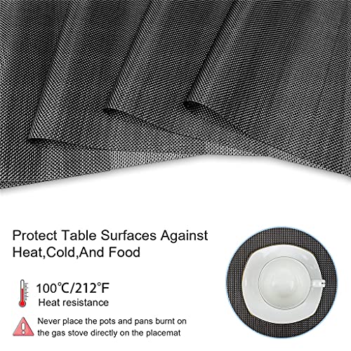 Sets de table tissés et lavables lot de 4 antidérapants pour cuisine
