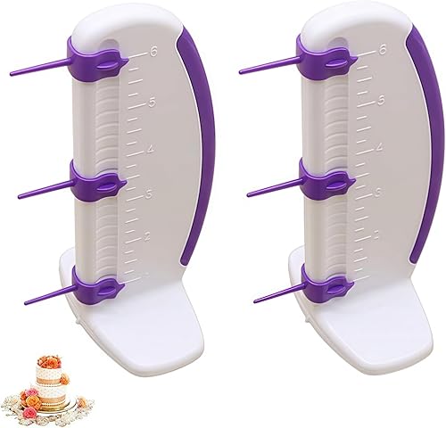 QIANG 2 marcadores de medición de pasteles, regla de equilibrio de dibujo, marcador de pastel, línea de decoración de patrón para tartas, borde