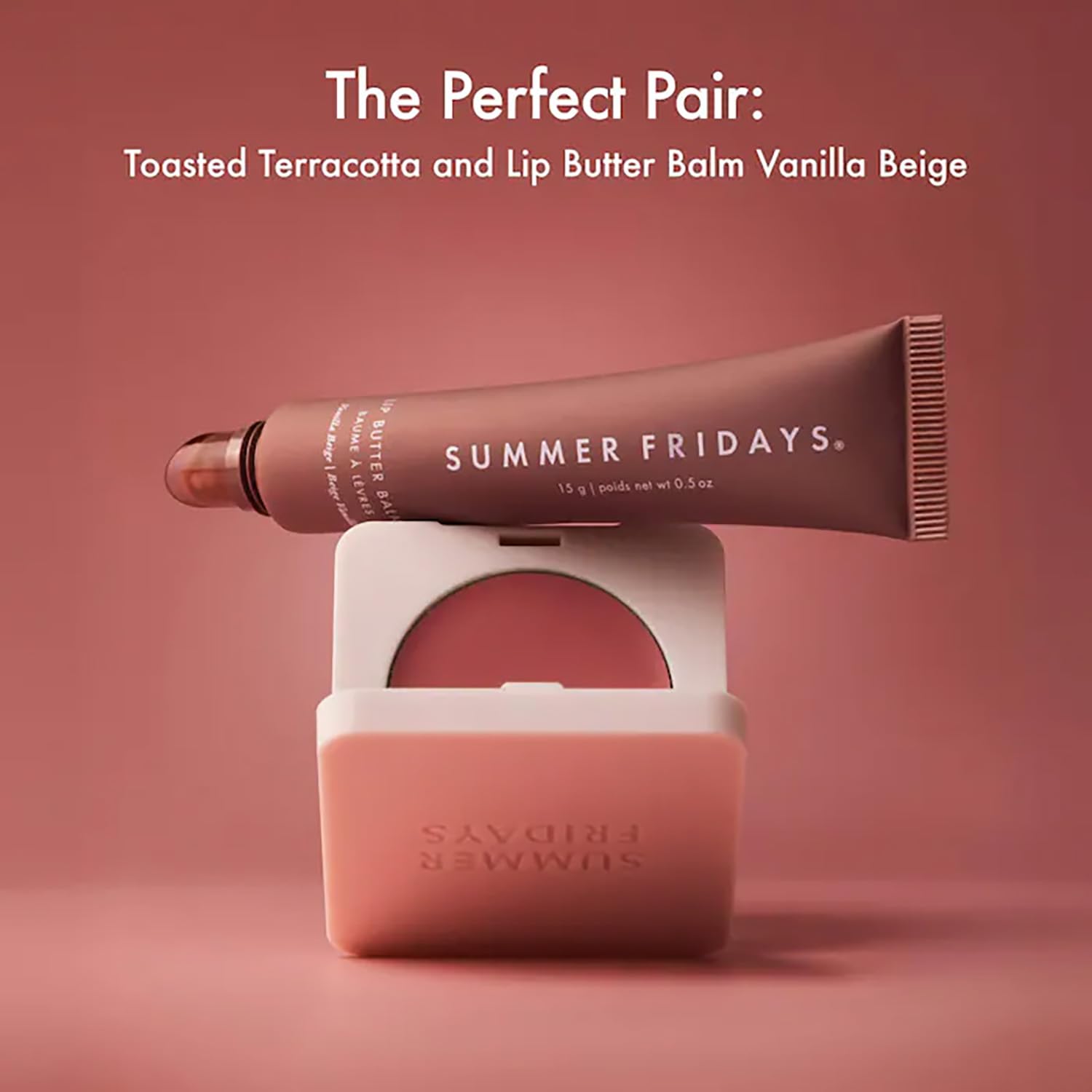 Summer Fridays Blush Butter Balm - Skincare-Infused Hydrating Cream Blush with Hyaluronic Acid, Ceramides, & Shea Butter for a Dewy Flush of Color - Cheek and Lip Tint - Toasted Terracotta (0.14 Oz) - Image 6