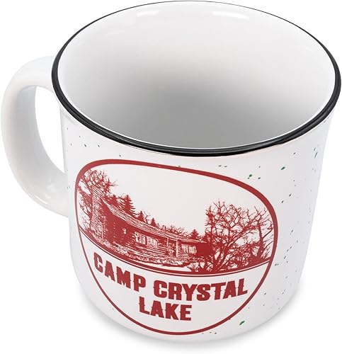 Miniatura 2 de Silver Buffalo Friday the 13th Camp Crystal Lake - Taza de cerámica para cámper | Tazas grandes sin BPA para bebidas, artículos esenciales para el