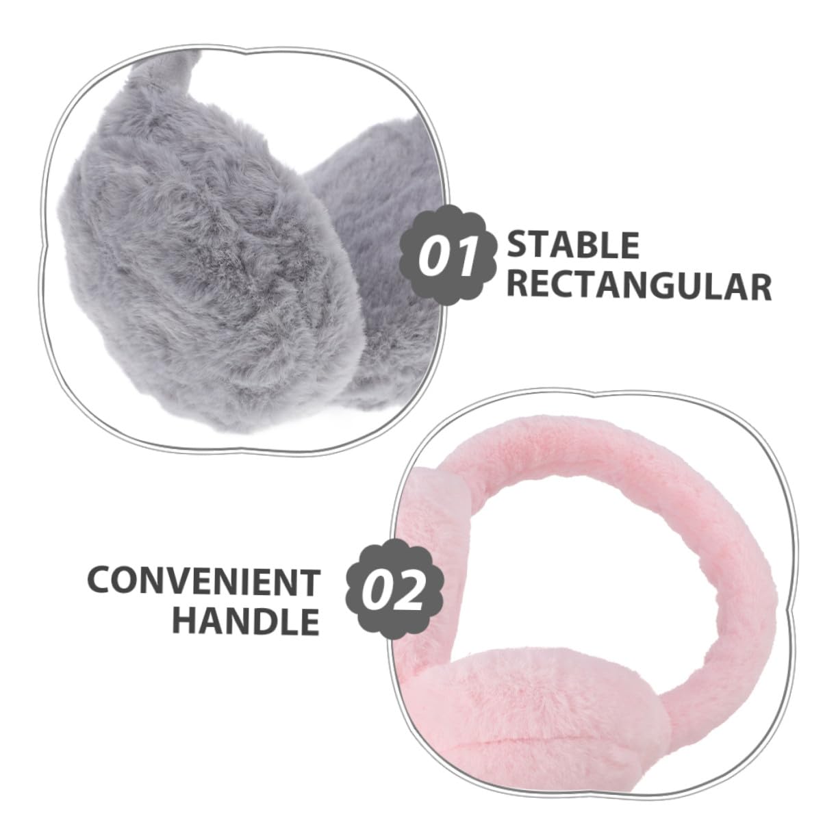 4 Piezas Orejeras Térmicas Plegables para Mujer Cálidas y Ajustables Negro Gris y Rosa Protección contra Frío para Actividades al Aire