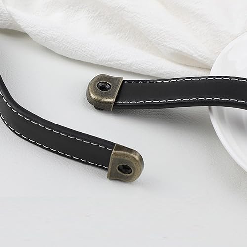 Miniatura 8 de OLAYA Tiradores de equipaje para maleta, manijas de cuero, pomos de gabinete, tiradores de cajón, pomos de puerta, pomos de puerta, 6 piezas de