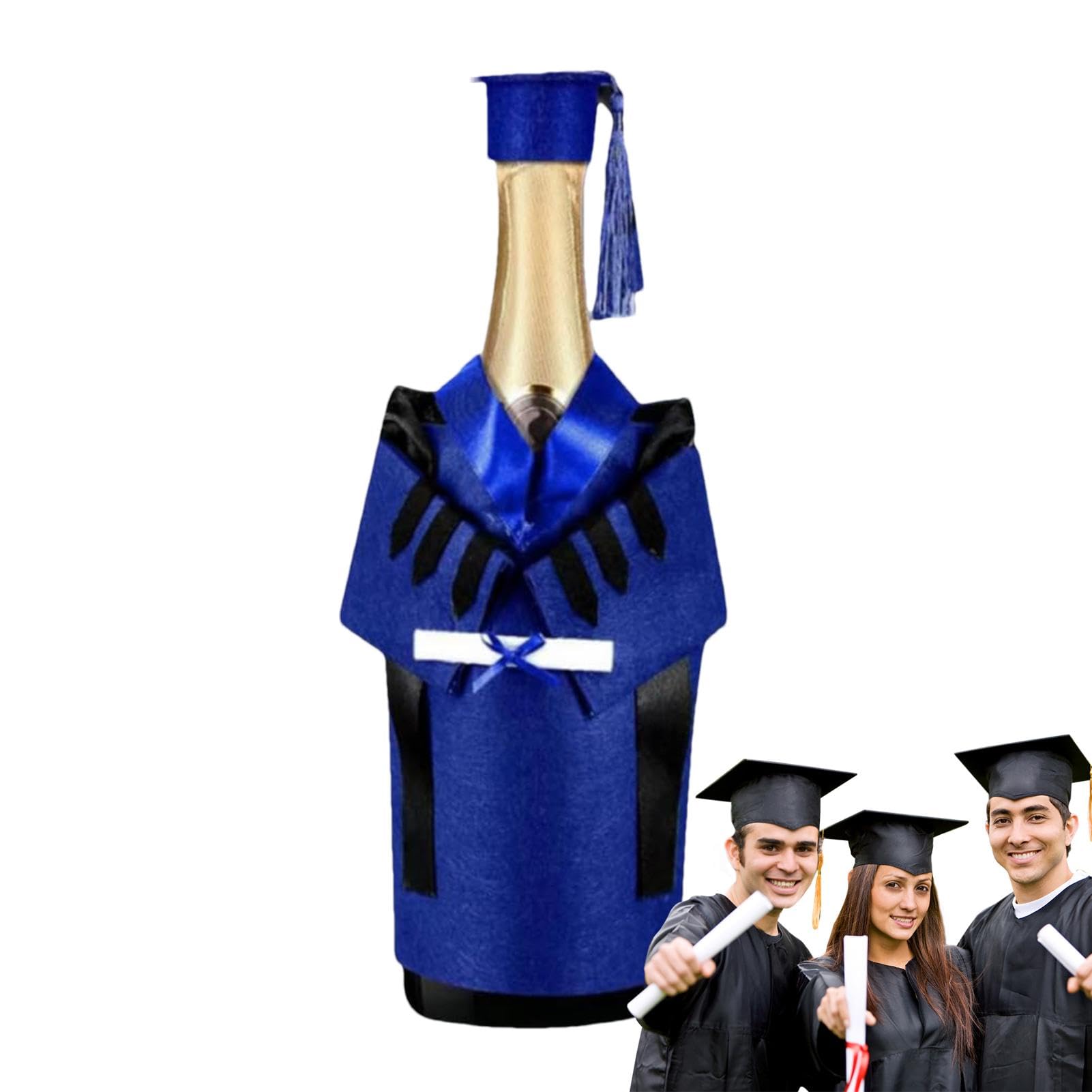 Copribottiglie per vino da laurea, Copribottiglie per vino da laurea | Abito bottiglia da laurea e