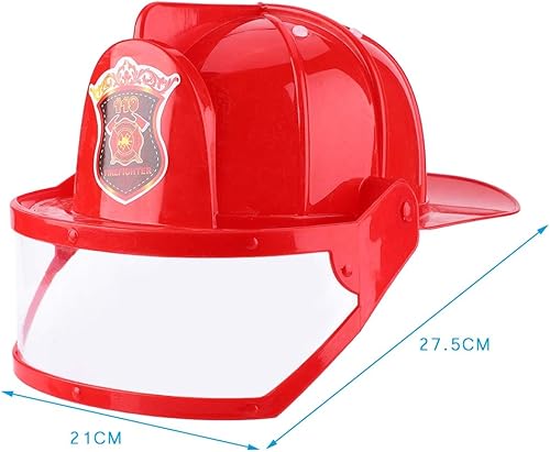 Miniatura 4 de Accesorios de disfraz de bombero para juego de rol, 5 piezas de bombero para niños, kit de juguetes de cosplay - casco, extintor de incendios,