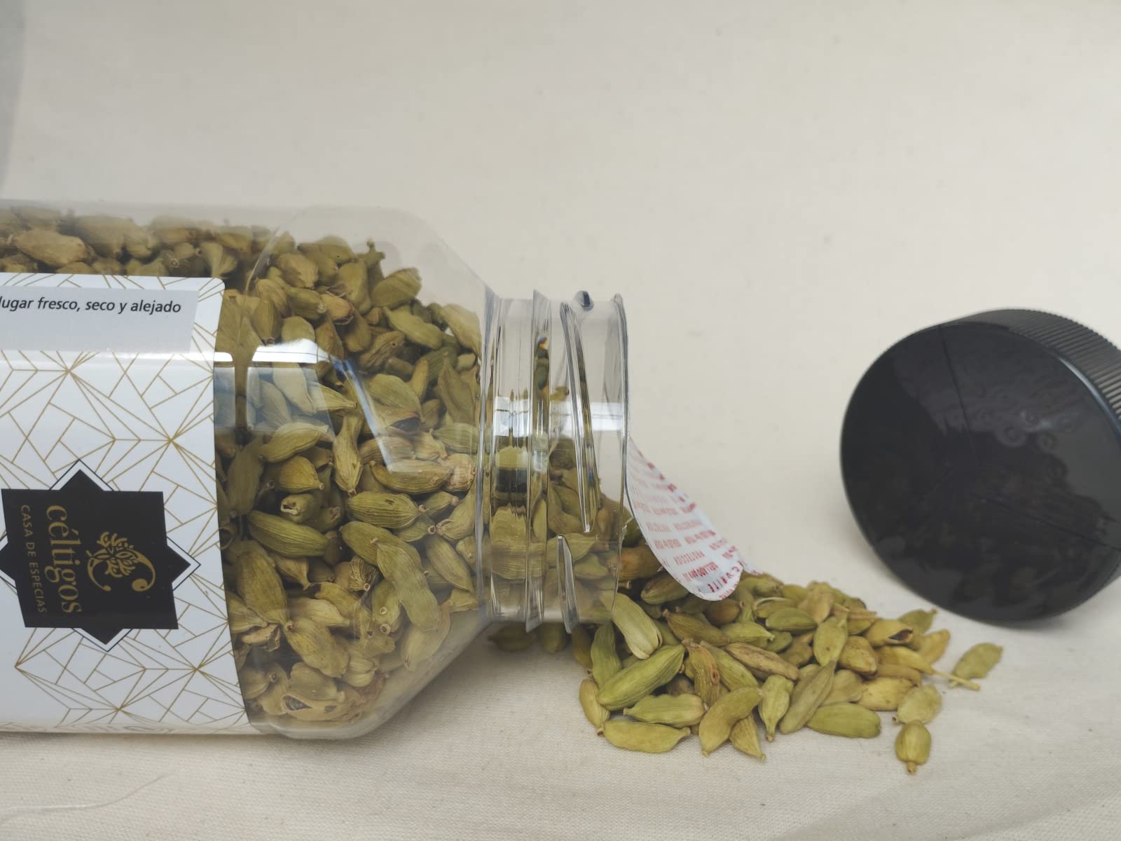 Especias Céltigos Cardamomo verde entero Bote 350 grs Sin Gluten